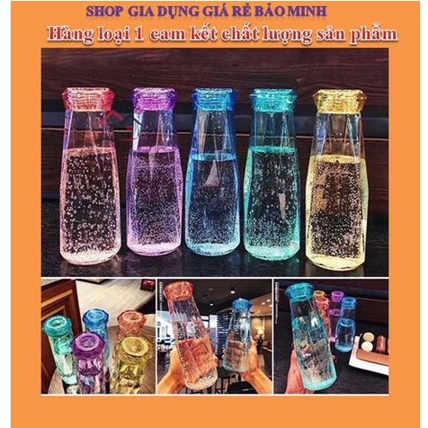 Bình Nước Kim Cương ⭐FREESHIP⭐Bình Uống Nước Hình Dáng Kim Cương Cao Cấp 350ml 4.9_shop gia dụng giá rẻ bảo minh