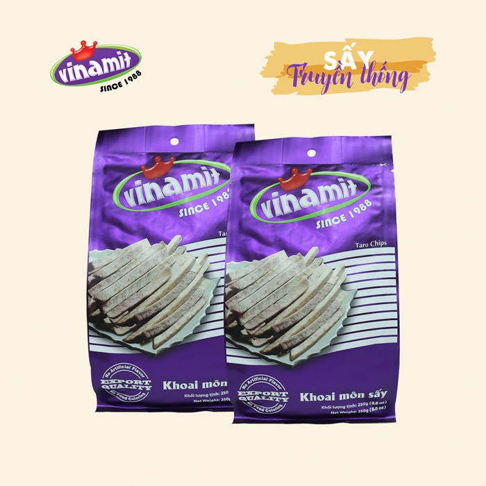 Khoai Môn Sấy Thăng Hoa Vinamit 250g Khoai Môn Giòn Rụm Vị Ngọt Tự Nhiên