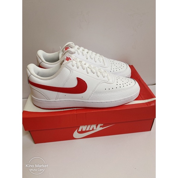 Chính Hãng Giày Sneaker Nike Court Vision Low White/ University Red Size 8 Us