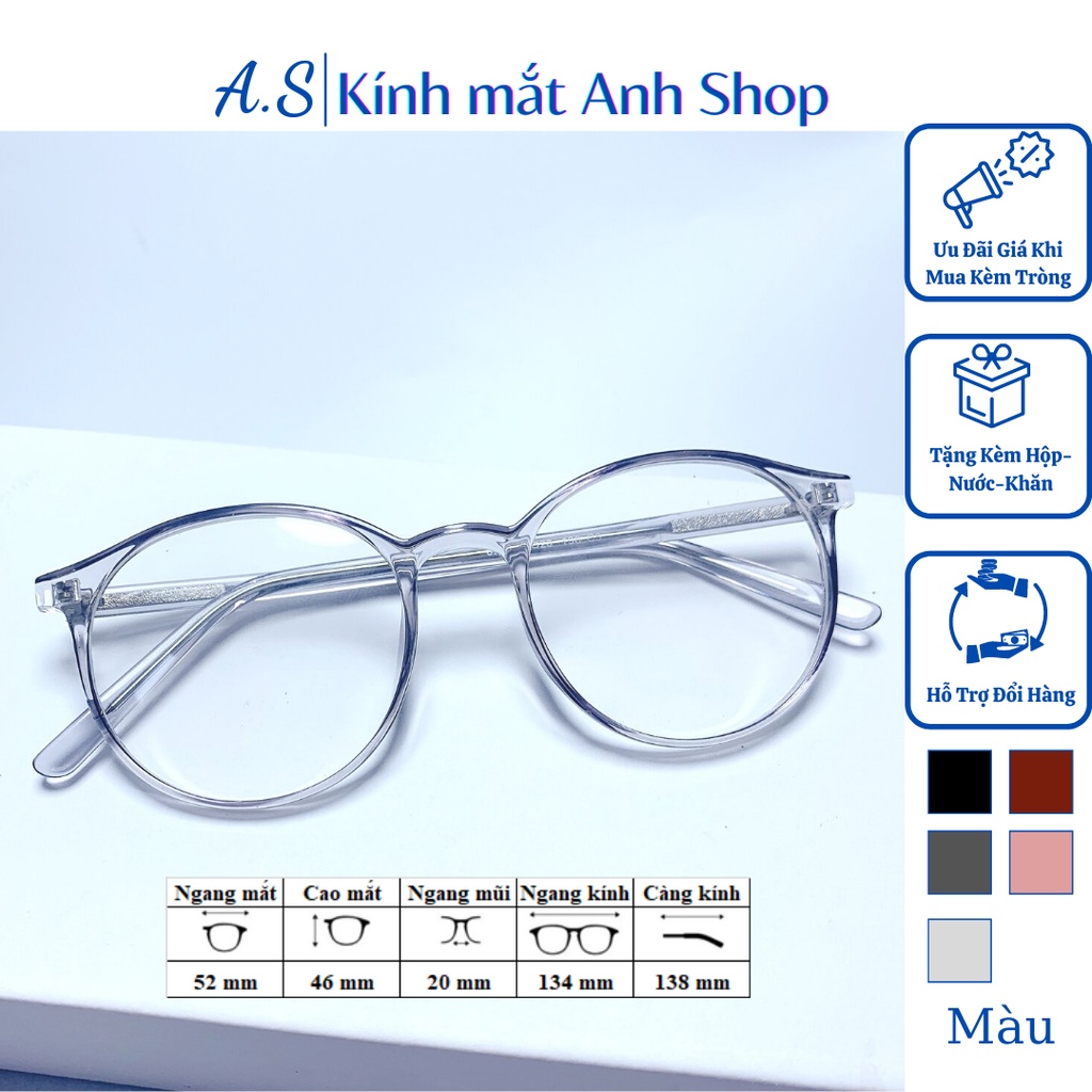 Kính tròn thời trang nhựa dẻo bền đẹp nhiều màu sắc 8243