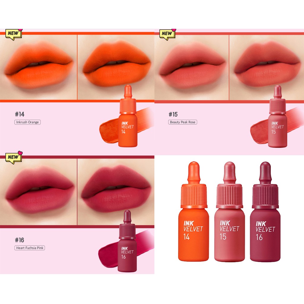 Son Kem Lì Peripera Ink Velvet 4g Mẫu Mới | Thế Giới Skin Care
