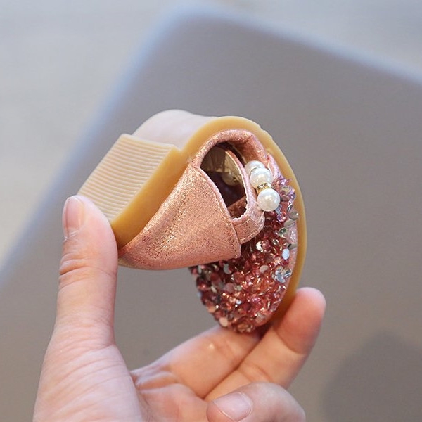 Xăng đan Mềm Đính Ngọc Trai Và Pha Lê Thoải Mái Trang Trí Cho Bé Gái