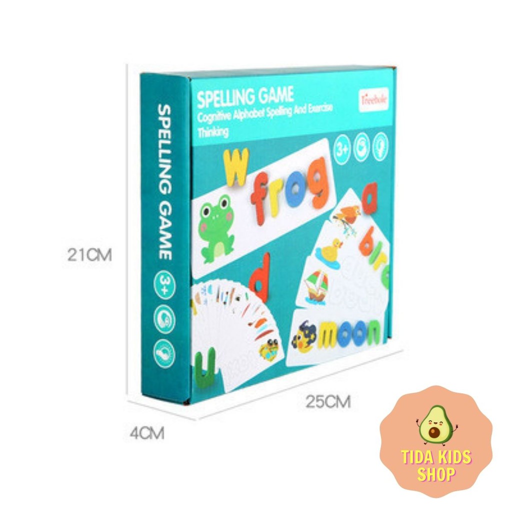 Treehole Spelling Game, Đồ Chơi Giáo Dục Học Đánh Vần Chữ Cái Tiếng Anh, Ghép Chữ Bằng Gỗ Giá Tốt