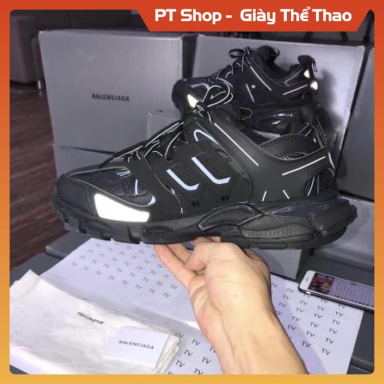 [FreeShip+ Hàng Cao Cấp] Giày Balen track 3.0 đen lé xanh, Giày thể thao nam nữ Full phụ kiện Sneaker