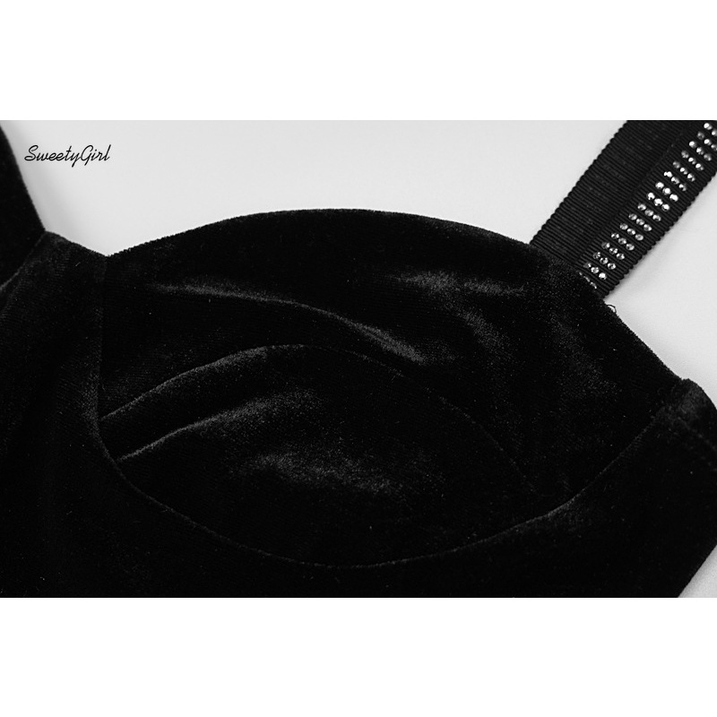 Đầm Ôm Hai Dây Cổ Chữ V Màu Trơn Thời Trang Dành Cho Nữ