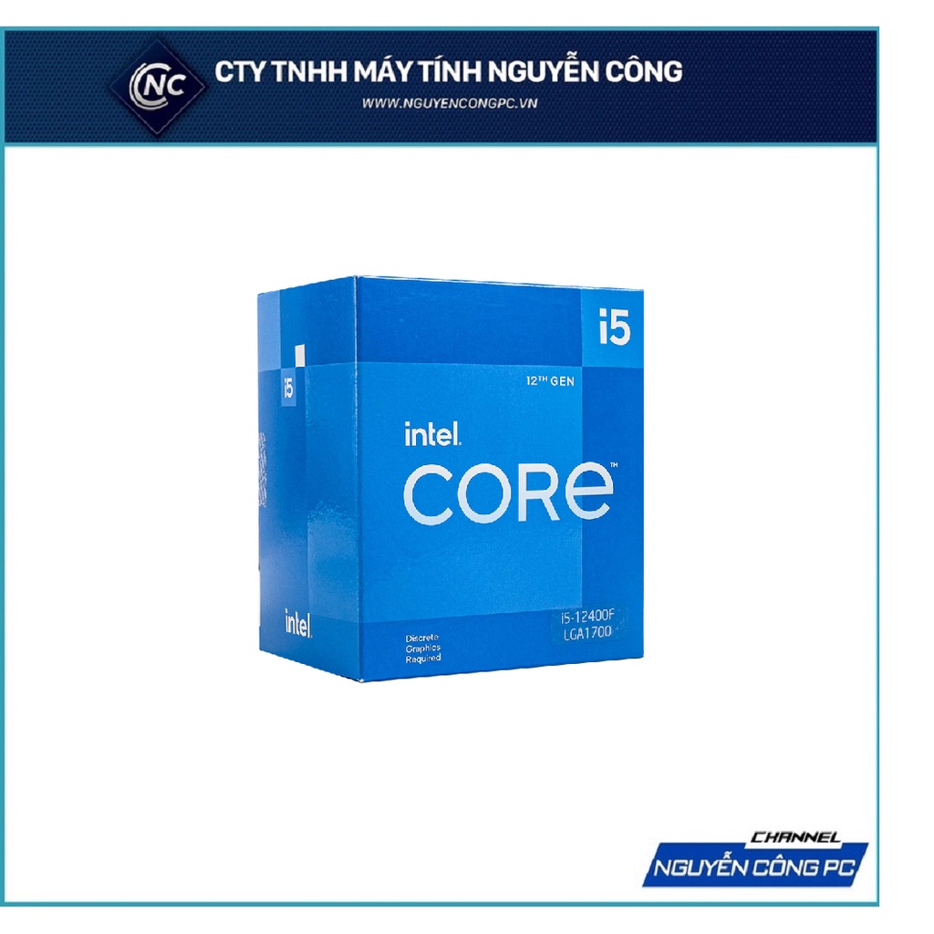 CPU Intel Core i5-12400F (Upto 4.4Ghz, 6 nhân 12 luồng, 18MB Cache, 65W) - Socket Intel LGA 1700)