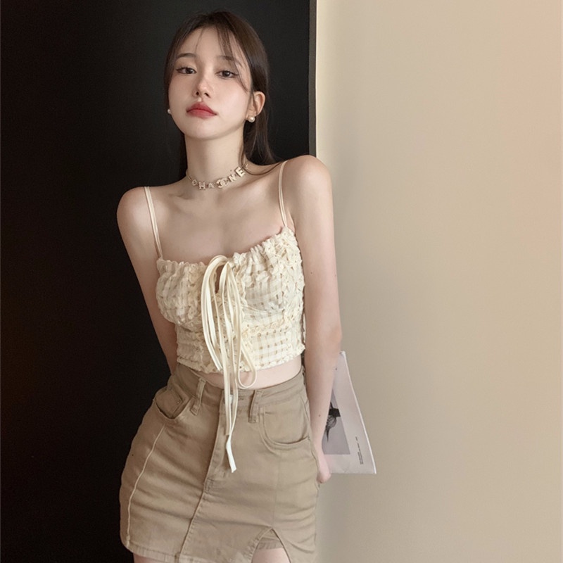 Áo Hai Dây Màu Sắc Đơn Giản Quyến Rũ