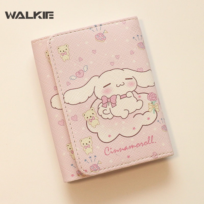 Ví Ngắn Gập Làm Ba In Hình Nhân Vật Hoạt Hình Cinnamoroll Đáng Yêu Cho Trẻ Em
