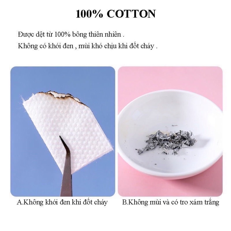 Cuộn Khăn Mặt Tẩy Trang, Lau Mặt Khô, Ướt chất đẹp nhiều mầu Dùng 1 Lần 100% Bông Tự Nhiên