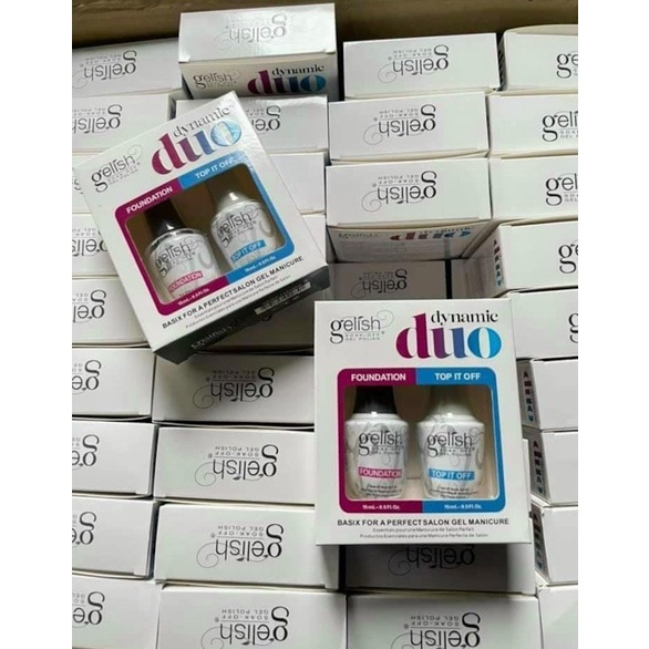 Cặp Base + Top Gelish Dành Cho Sơn Gel Rất Bóng Và Bền 15ml x 2