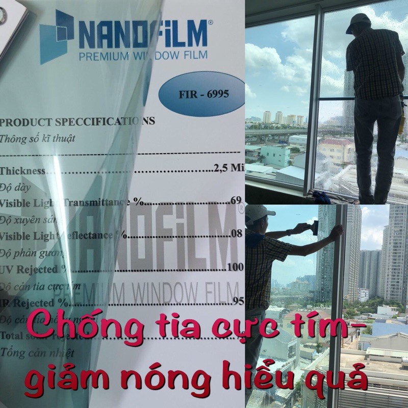 dán kính cửa sổ chống nóng cản UV100%- phim cách nhiệt Hàn Quốc