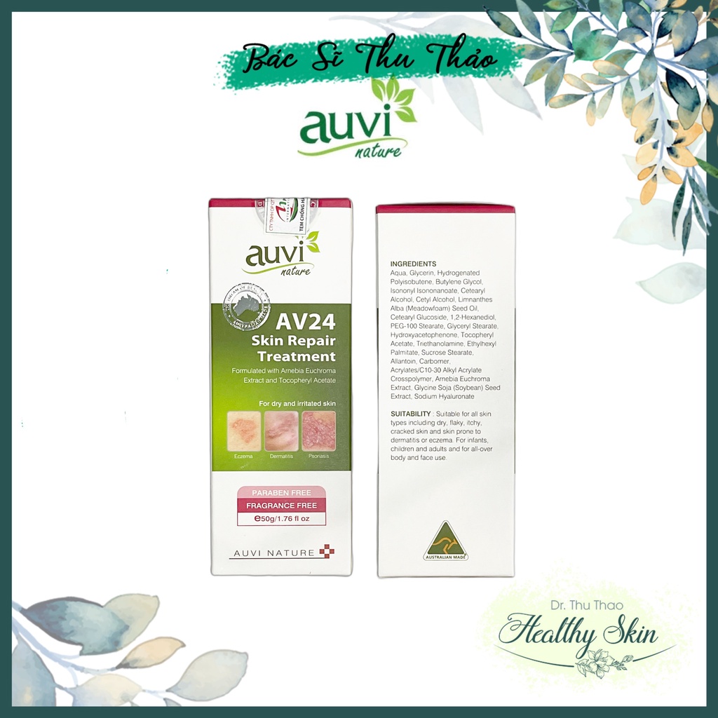 [50g] AUVI NATURE AV24 SKIN REPAIR TREATMENT – KEM DƯỠNG GIÚP LÀM DỊU VÀ PHỤC HỒI DA