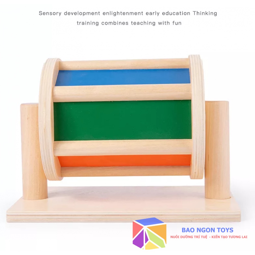 TRỐNG XOAY CẦU VỒNG CHUẨN GIÁO CỤ MONTESSORI ĐỒ CHƠI GIÚP BÉ PHÁT TRIỂN THỊ GIÁC VÀ VẬN ĐỘNG TINH DG174 SPINNING DRUM