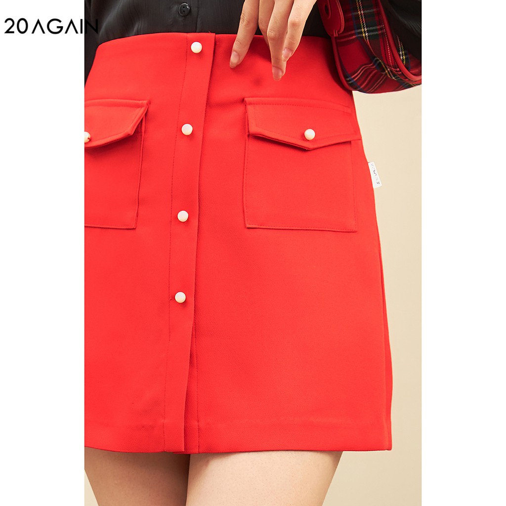 [Mã WABR20AG15 giảm 10% đơn 99K] Chân váy dáng A túi ốp 20AGAIN, thiết kế trẻ trung nhiều màu, đủ size JAW0712 | BigBuy360 - bigbuy360.vn