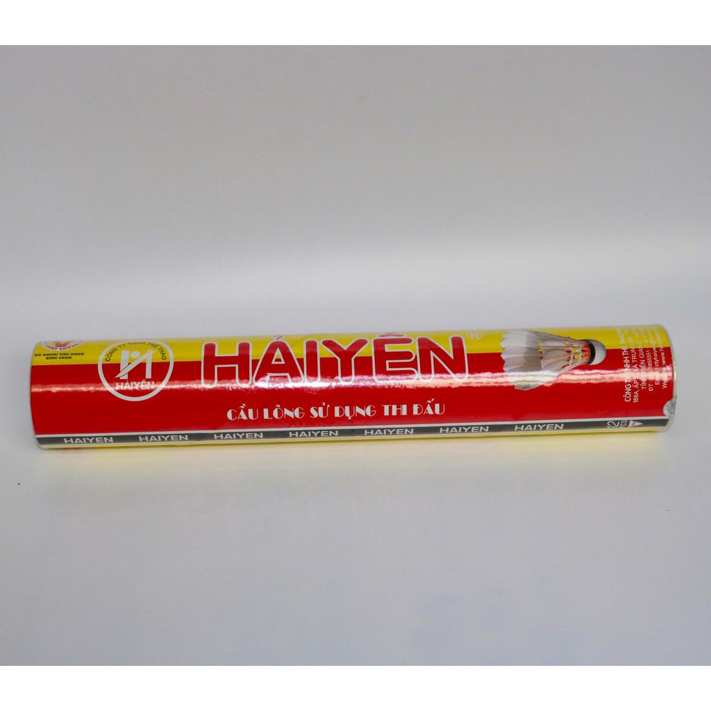 Ống Cầu Lông Hải Yến Cao Cấp 12 quả (Đỏ Vàng) Hàng Việt Nam Chất Lượng Cao, Được Sử Dụng Trong Luyện Tập Và Thi Đấu