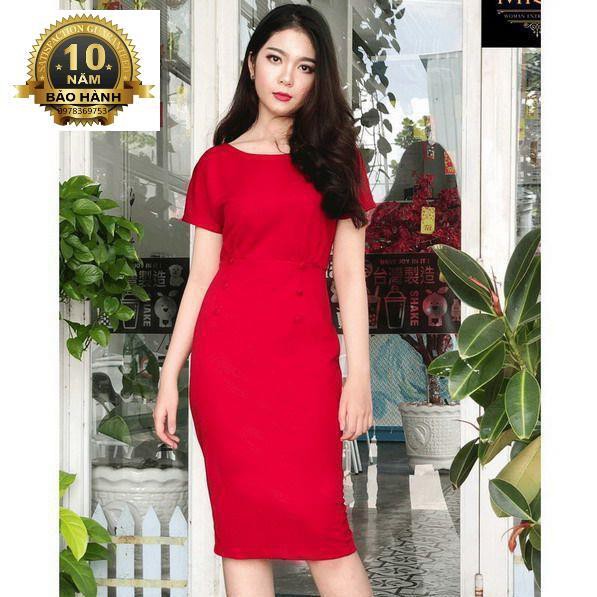 Đầm ôm body đình nút  MS332 - Dạo phố, công sở, dự tiệc - Có 3 màu