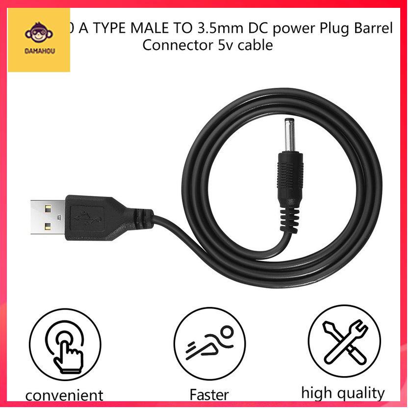 USB 2.0 A LOẠI NAM ĐẾN 3,5 mm Nguồn DC Đầu nối thùng đầu nối Cáp 5v