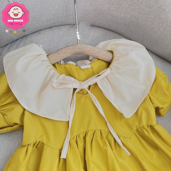 Váy thô baby doll cổ sen xinh xắn cho bé gái