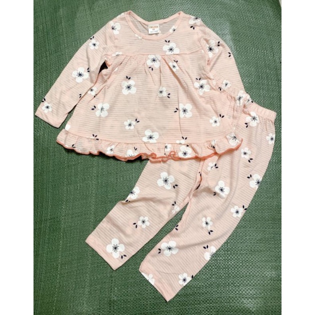 Bộ dài tay cotton giấy mỏng mát nằm điều hòa cho bé 1-6 tuổi
