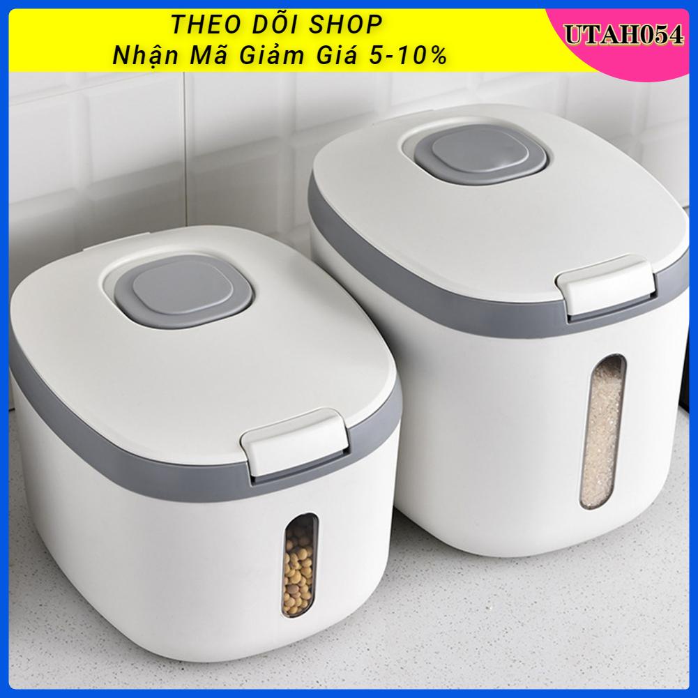 [Hàng HOT] Thùng Đựng Gạo Thông Minh niêm phong - Chống Ẩm, Chống Mối Mọt - Loại 5kg và 10kg cho nhà bếp【Utah054】