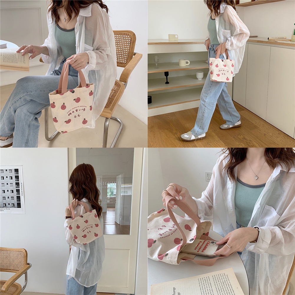 Túi vải Mini Dễ Thương Phong Cách Hàn Quốc Cho Nữ