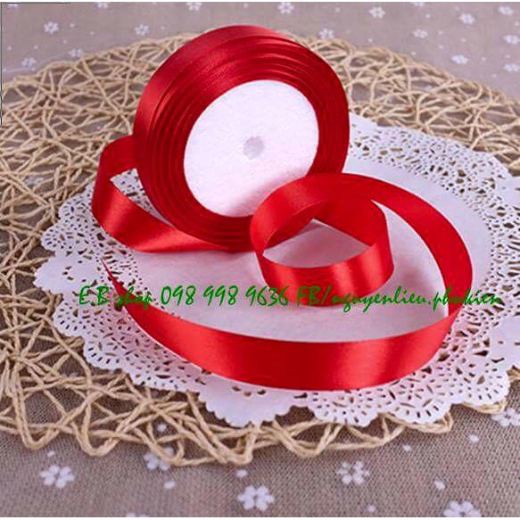 DÂY RUY BĂNG RIBBON LỤA CÁC MẦU SIZE 2CM CUỘN 25M