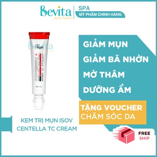 Kem giảm mụn mờ thâm Isov Centella TC Cream 30ml, kem dưỡng dành cho da mụn - Bevita