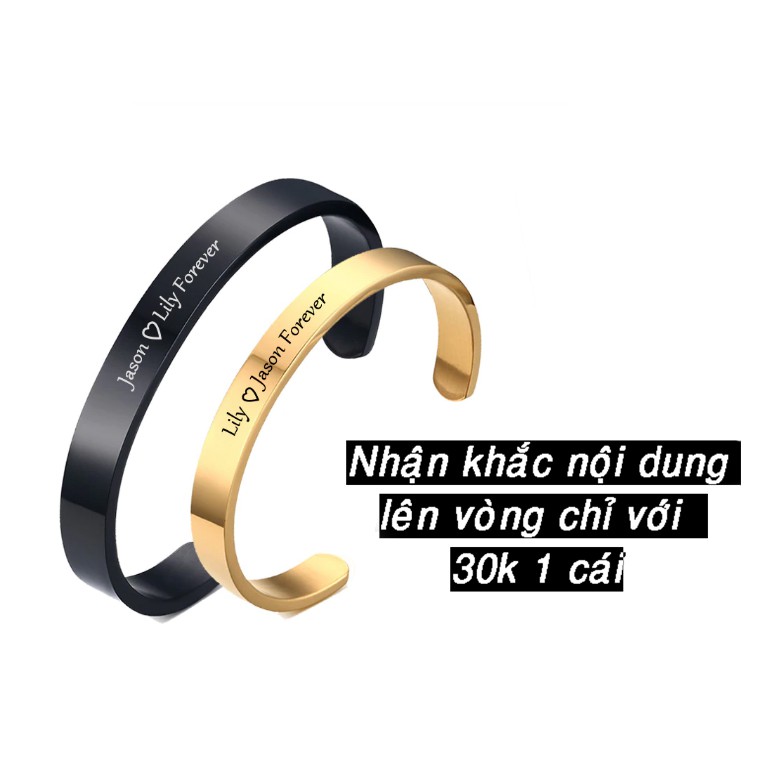 VÒNG TAY CẶP ĐÔI TITAN CAO CÂP KIỂU HỞ CỰC ĐẸP CP024 - đẹp, bền màu, chuẩn thời trang