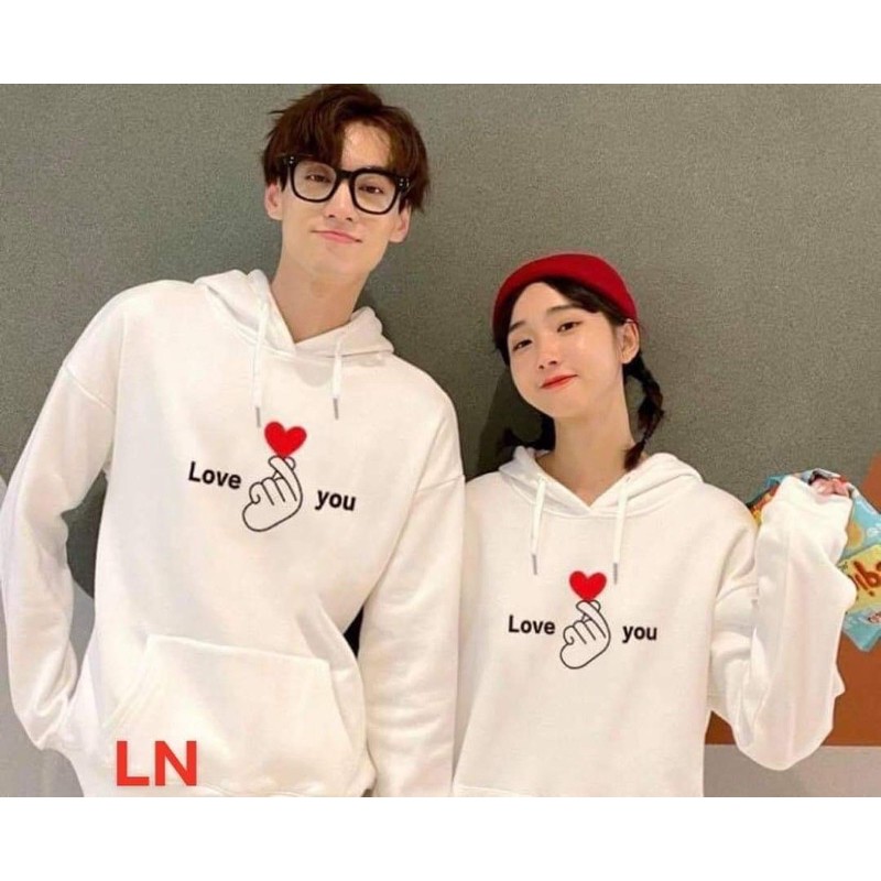 [SLC] [Free ship 50k] ❤️❤️❤️- Áo đôi hoodie tim love bàn tay búng LN11 -Vải xịn