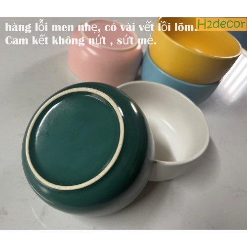 ❌THANH LÝ HÀNG LỖI❌ Bát ăn cơm, chén ăn cơm trộn salat phong cách Nhật  - HÀNG LỖI MEN NHẸ- H2DECOR