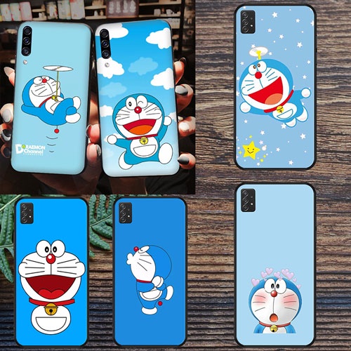 Mềm Ốp Điện Thoại Dẻo Viền Đen Họa Tiết Hoạt Hình Doremon Cho samsung galaxy a81 a82 a91 m20 m30 m30s m21 m31 m51