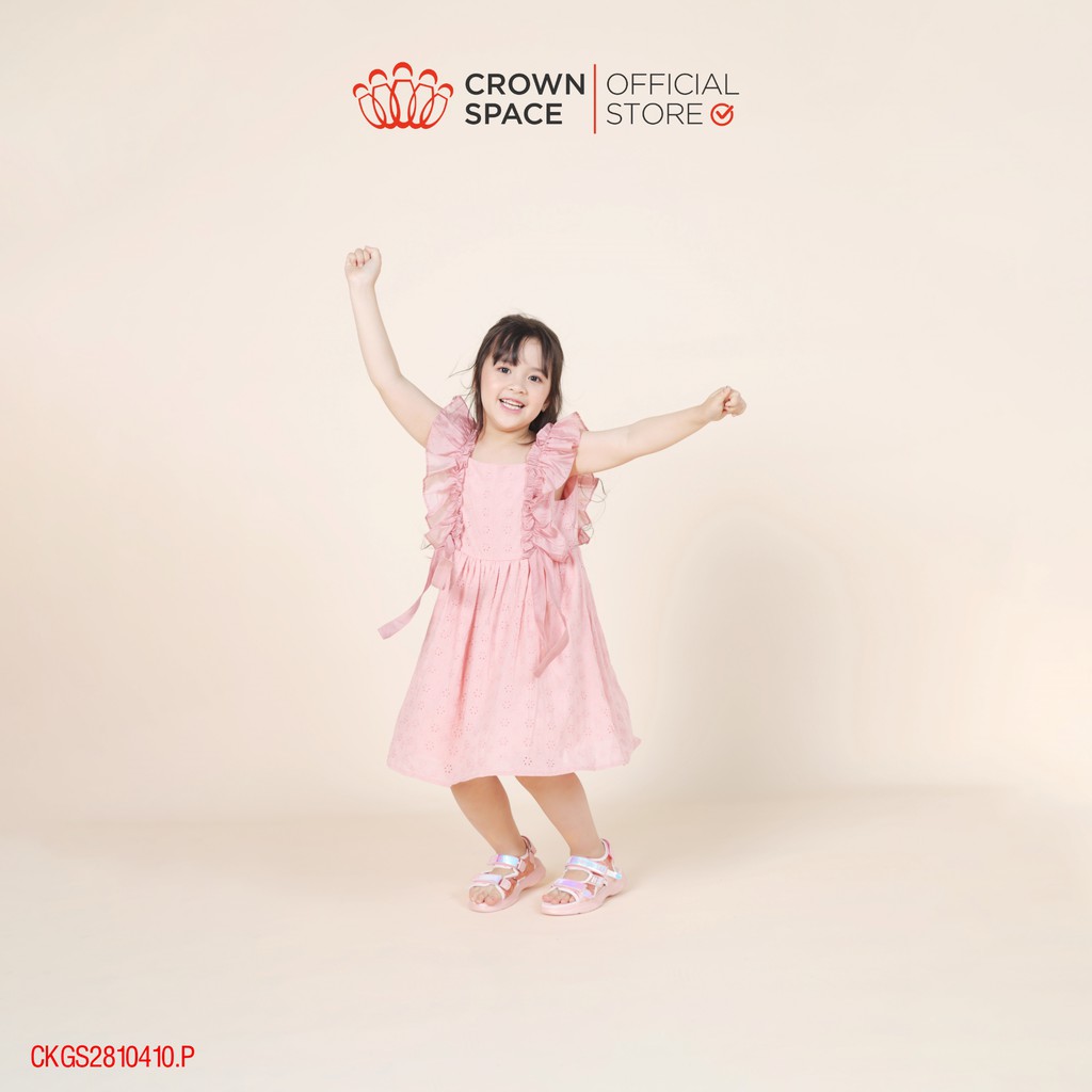 Váy hồng cho bé gái chính hãng Crown Space CKGS2810410.P