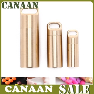Hộp Đựng Thuốc Viên Bằng Đồng Thau Chống Thấm Nước Tiện Dụng Mang Theo Du Lịch Cắm Trại
