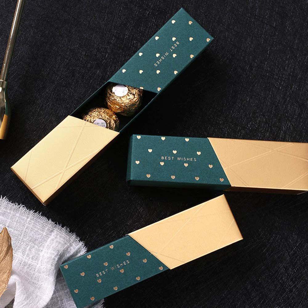Set 10 Hộp Giấy Đựng Kẹo Màu Đồng Sáng Tạo