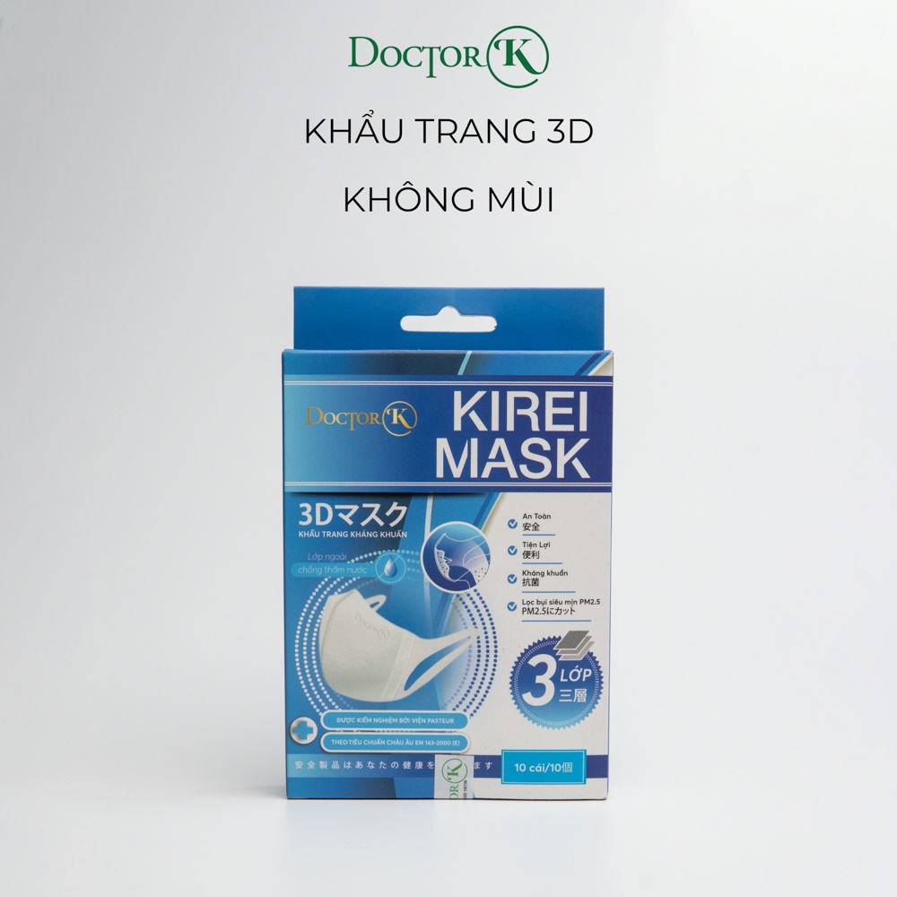 CHÍNH HÃNG - Khẩu trang Unicharm 3D MASK người lớn - Hộp 10 cái - Doctor K