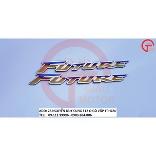 CẶP CHỮ FUTURE BẮNG TITAN DÁN HÔNG XE , DÁN CHẮC CHẮN