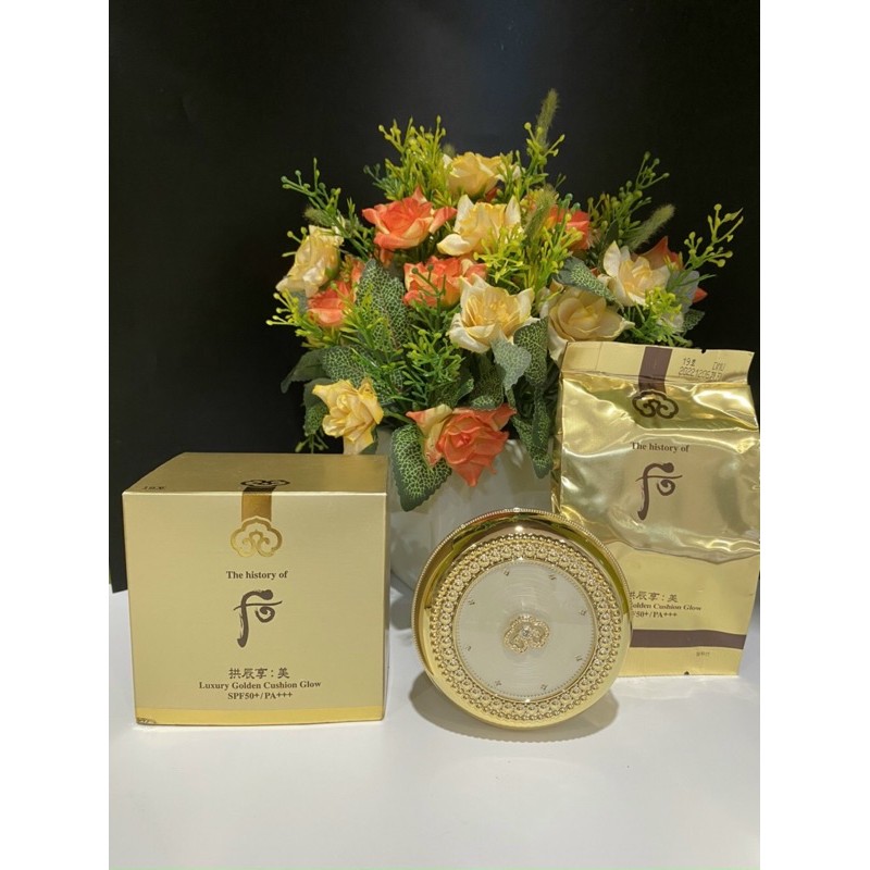 Set phấn nước  whoo vàng Luxury Golden cushion đẹp tuyệt vời