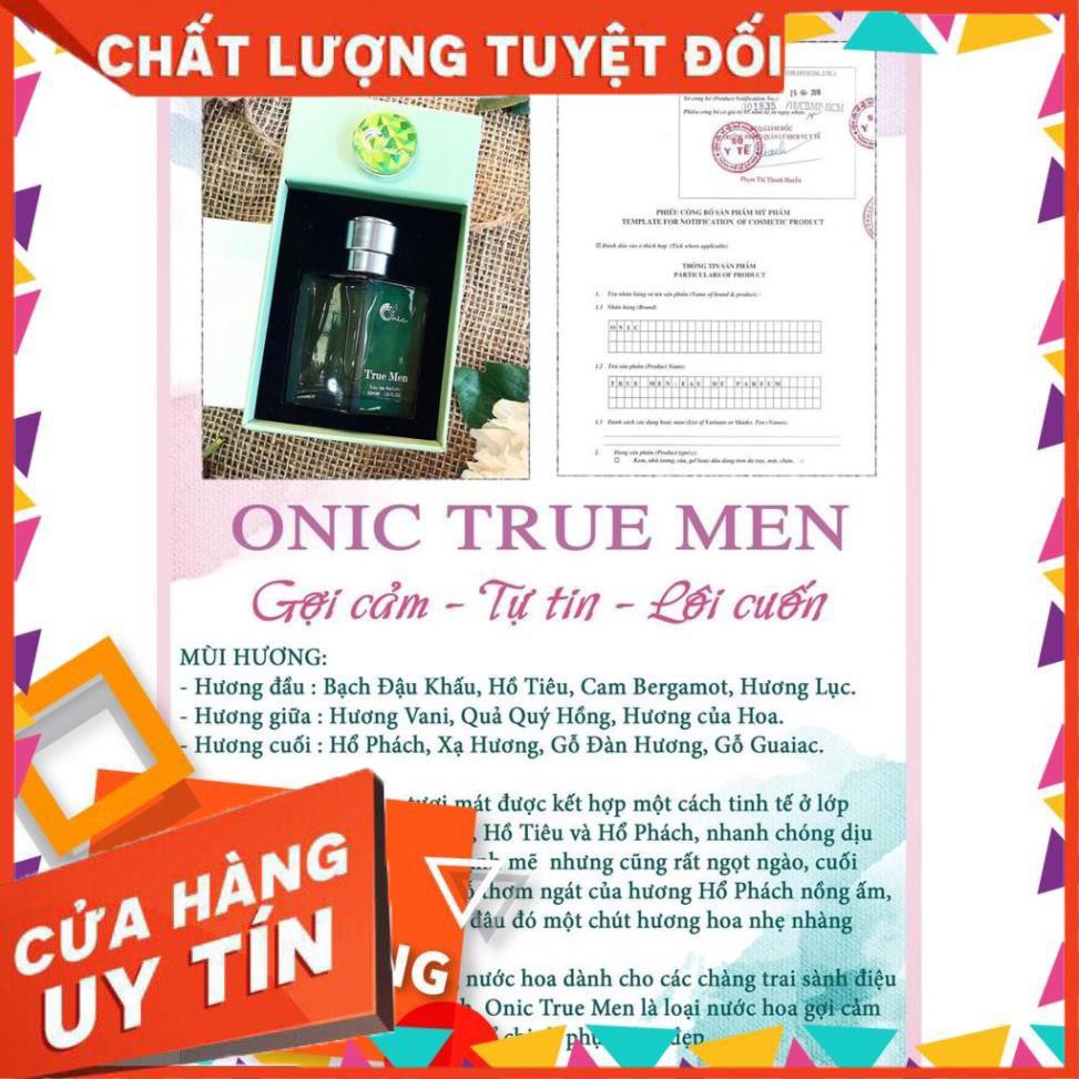Nước hoa nam cao cấp Onic True Men 30ml (Có giấy tờ chứng nhận y tế) ShopLEO