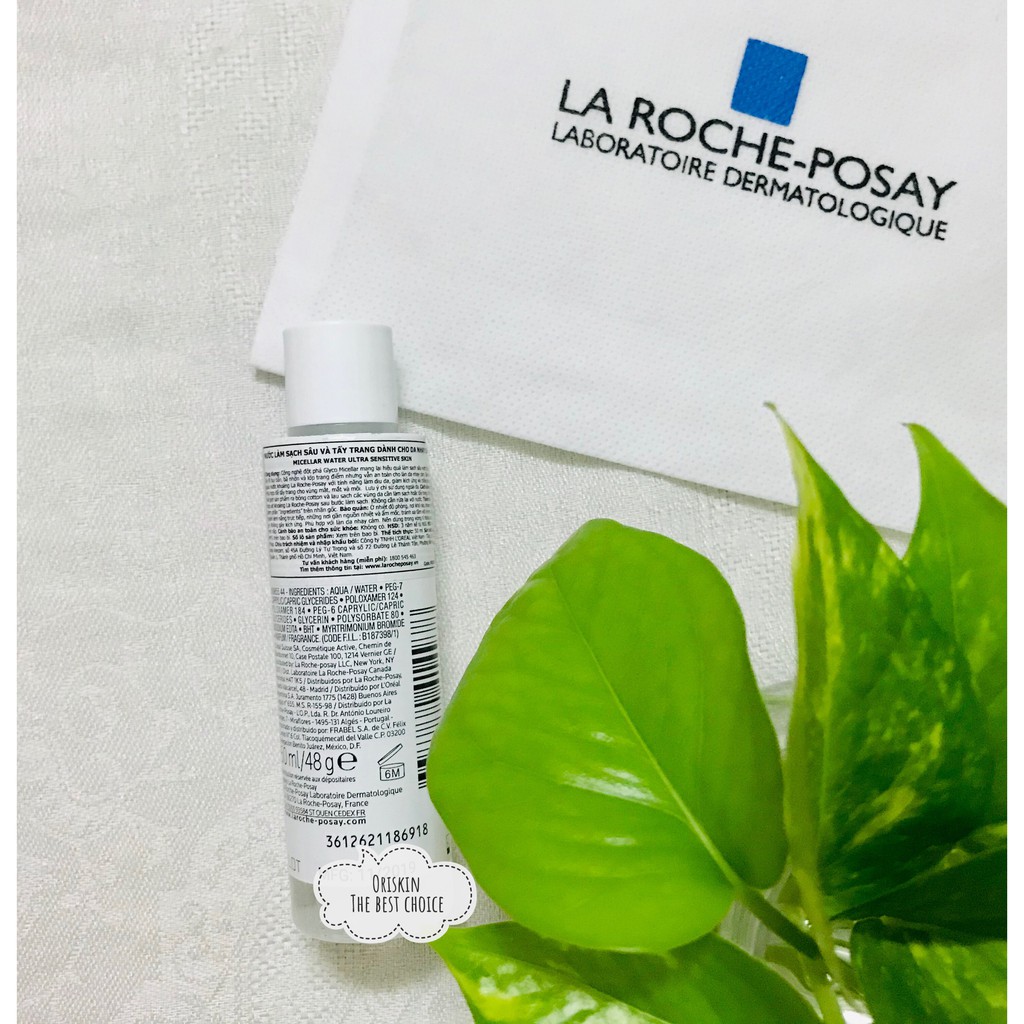 Minisize Nước Tẩy Trang Cho Da Dầu Nhạy Cảm La Roche-Posay Micellar Water Ultra Oily Skin 50ml