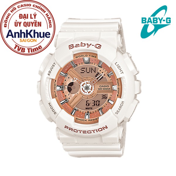 Đồng hồ nữ dây nhựa Casio Baby-G chính hãng Anh Khuê BA-110-7A1DR