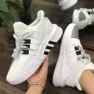 Giày thể thao thời trang vải trắng phản quang