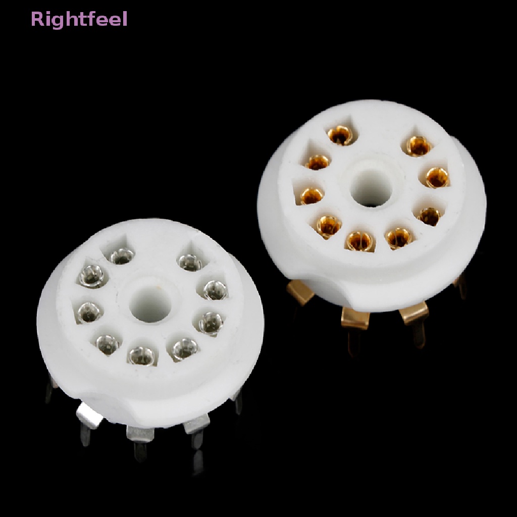 1 Cái Đế Van Ổ Cắm Bằng Gốm Mạ Vàng 9 Pin Cb Cho 12AX7 12AU7 ECC83 Mới