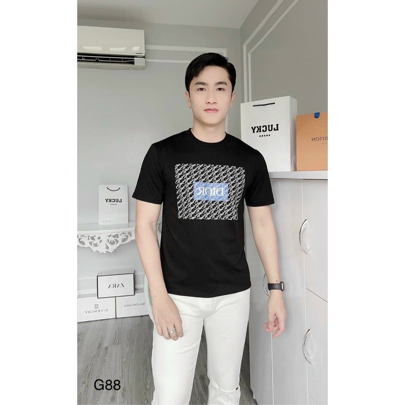 Áo thun nam tay ngắn, cổ tròn, màu đen, trắng in hình đẹp phong cách thời trang nam ll8ll
