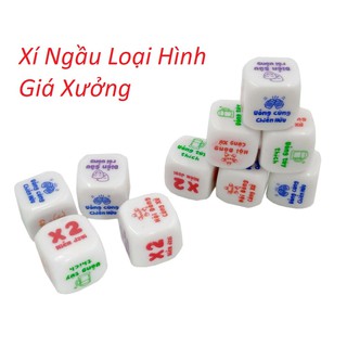 [giá xưởng] Bộ 10 viên xúc xắc uống bia xí ngầu uống bia 6 mặt hình siêu chất