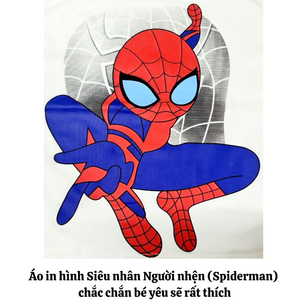 Quần áo trẻ em sát nách DaBi'S còn size 3, 4, 15, 16 bé trai thun 100% cotton hình siêu nhân người nhện Spiderman