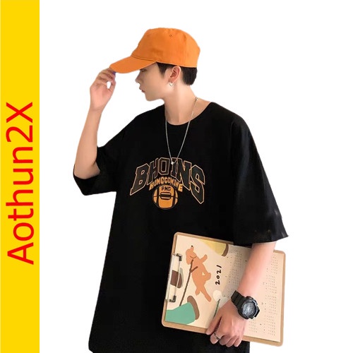 Áo thun unisex nam nữ tay lỡ form rộng phong cách AT505