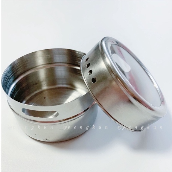 Hộp Đựng Gia Vị Từ Tính Bằng Thép Không Gỉ Đa Chức Năng Cho Nhà Bếp