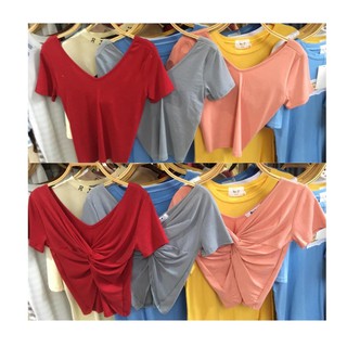 Áo Croptop Xoắn Ngực Mặc 2 Kiểu ( Ảnh Thật )