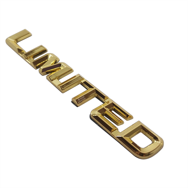 1 x Miếng Dán Logo Chữ LIMITED Màu Vàng Kim Loại Trang Trí Xe Hơi Thông Dụng