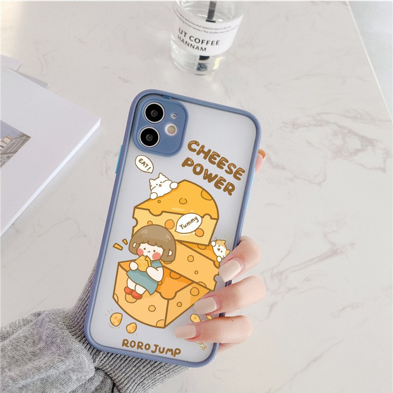 Ốp lưng Iphone CHEESE POWER viền màu iphone 6/6plus/6s/6s plus/ 7/ 7plus/ 8/ 8plus/x/xs/ xs max/ 11/ 11 promax/12 /12